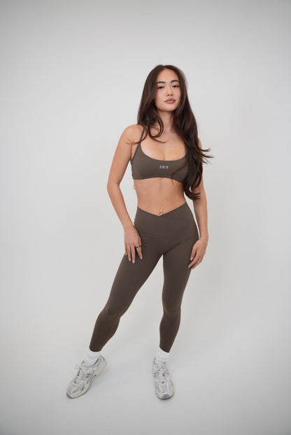 My Time Is Divine Brown Cross-Back Butter Soft Bra