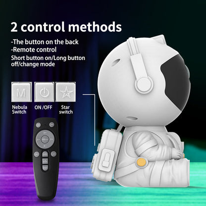 Astronaut Galaxy Projector Night Light – White Astronaut, Galaxy Lamp Star Projector for Kids Room, Space Decor & Birthday Gift