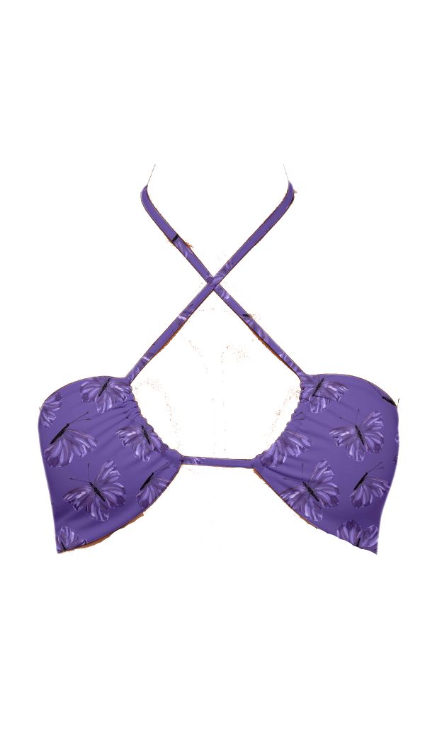 Mariah Reversible Bikini Top in Chrysalis
