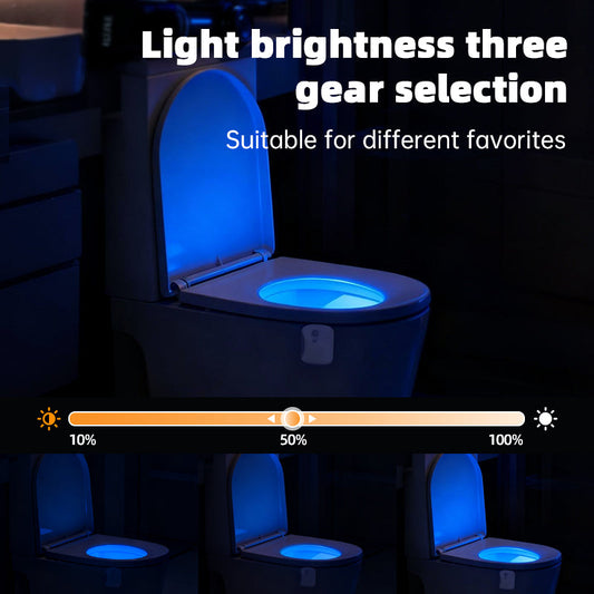 Toilet Night Lights with Motion Activated Sensor, 16 Colors LED Nightlight Inside Bowl, Cool Stuff for Bathroom Accessories Decor, Unique & Funny Housewarming Gadgets for Men/Kids 2026