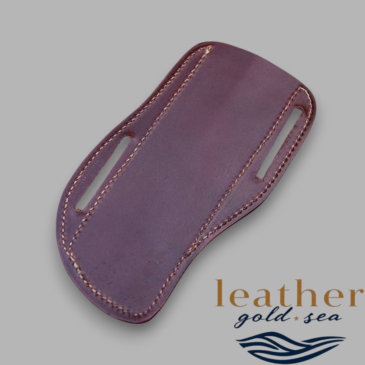 Cowboy Knife Sheath –  Handmade Brown Leather