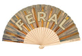 Gold Holographic Feral Hand Fan