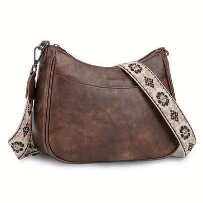 Vintage Crossbody Bag Chic Shoulder Purse Adjustable Strap