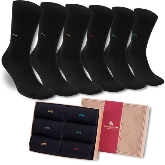 Men’s Bamboo Trouser Socks 6-Pack – Soft Dress Socks
