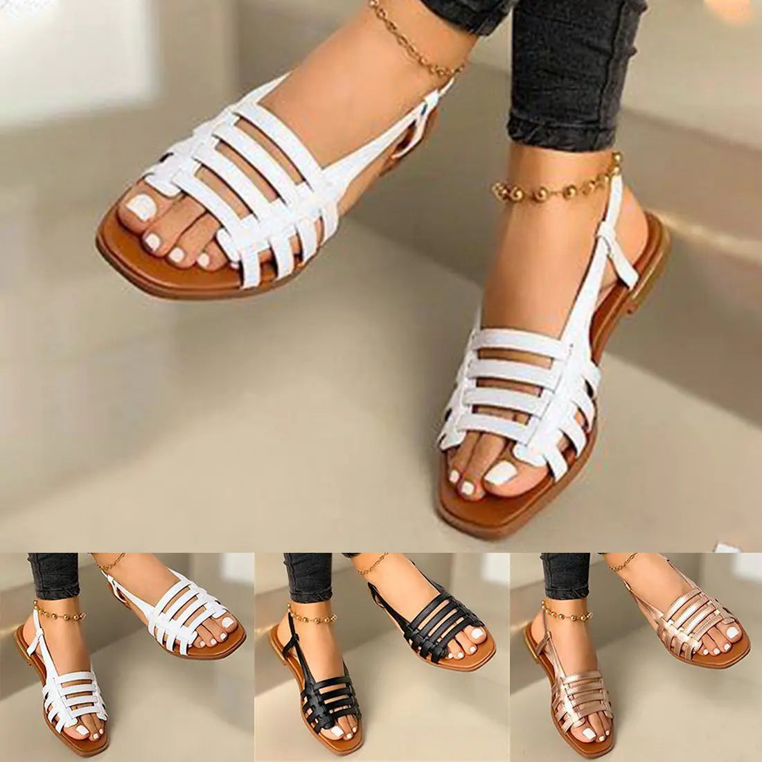 Women's Summer Hollow Beach Flat Sandals