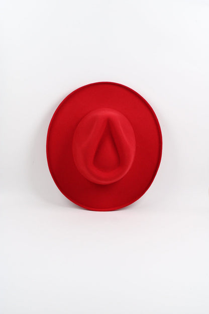 Harper Pencil Brim Hat - Cherry Red