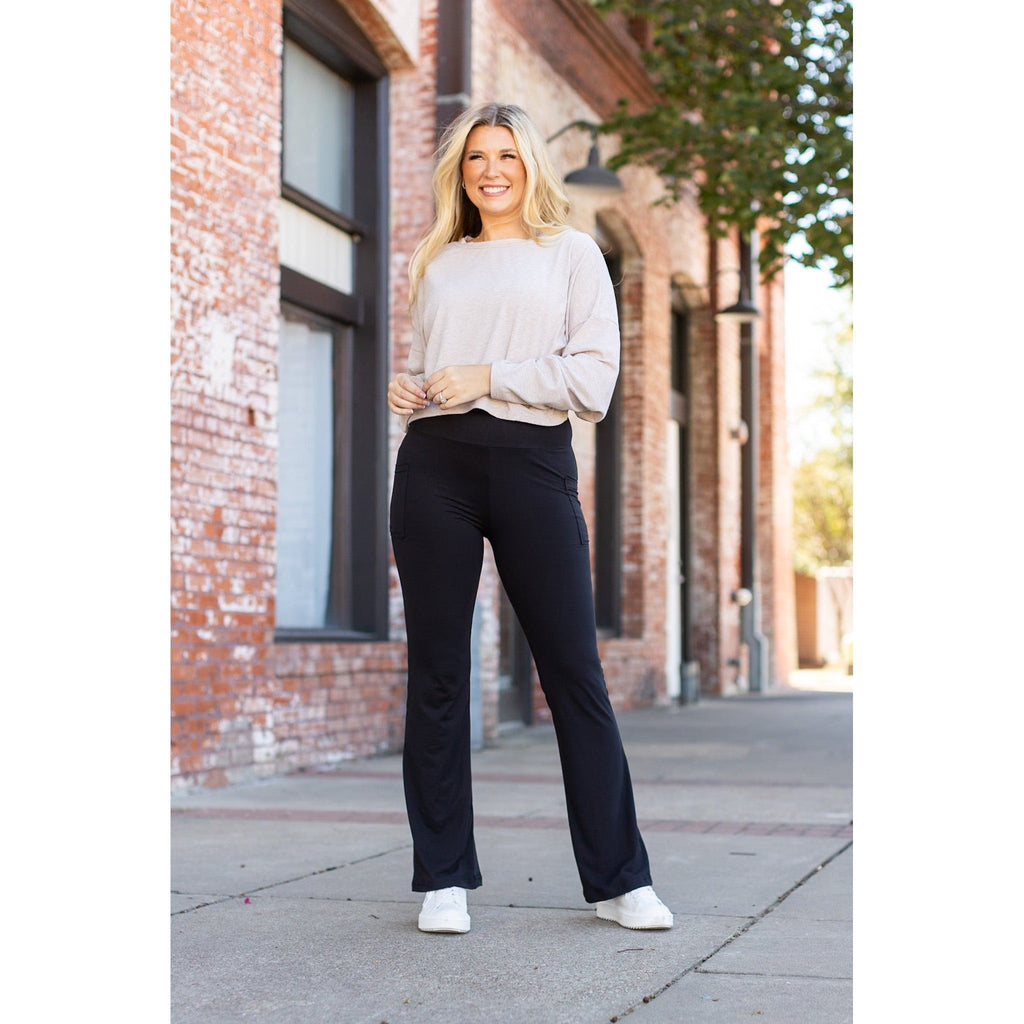 Vanessa - Black Bootcut Leggings - 27