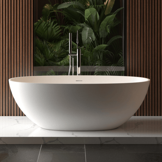 Nuvia Virella 65-Inch Luxury Freestanding Soaking Bathtub With Overflow And Pop-Up Drain (SAK69451)