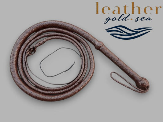 Indiana Jones-Style Leather Bullwhip – Handmade Cowboy Whip