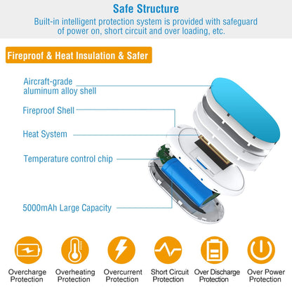 Portable Hand Warmer & 5000mAh Power Bank