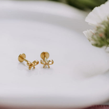 Bow Flat Back Studs