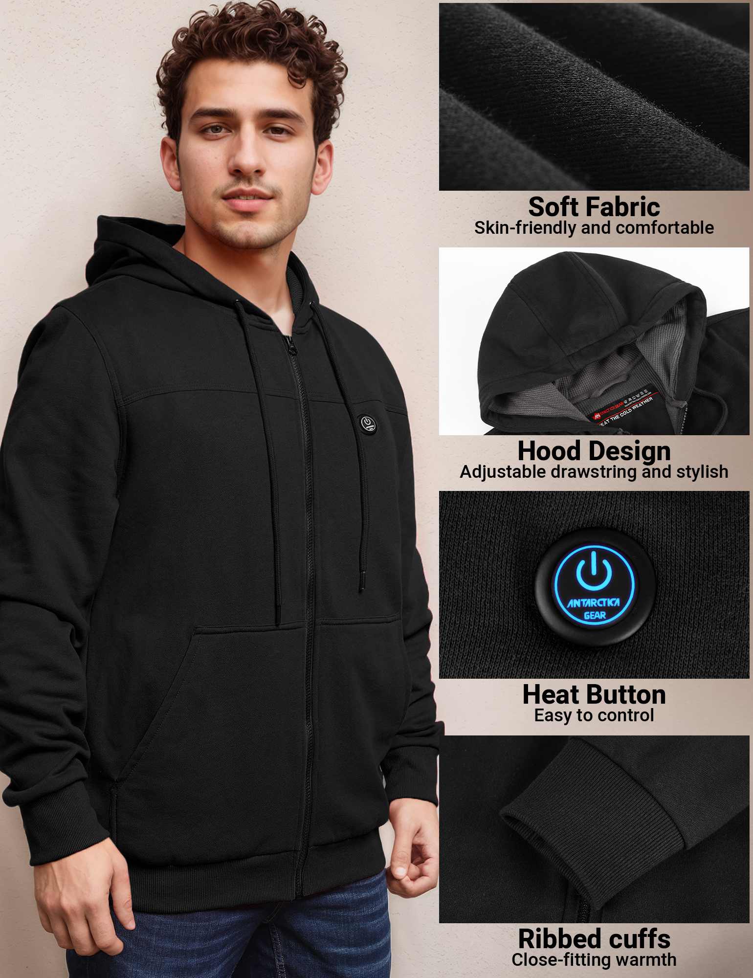 ANTARCTICA GEAR Heated Hoodie Sweater for Women Heated Sweatshir