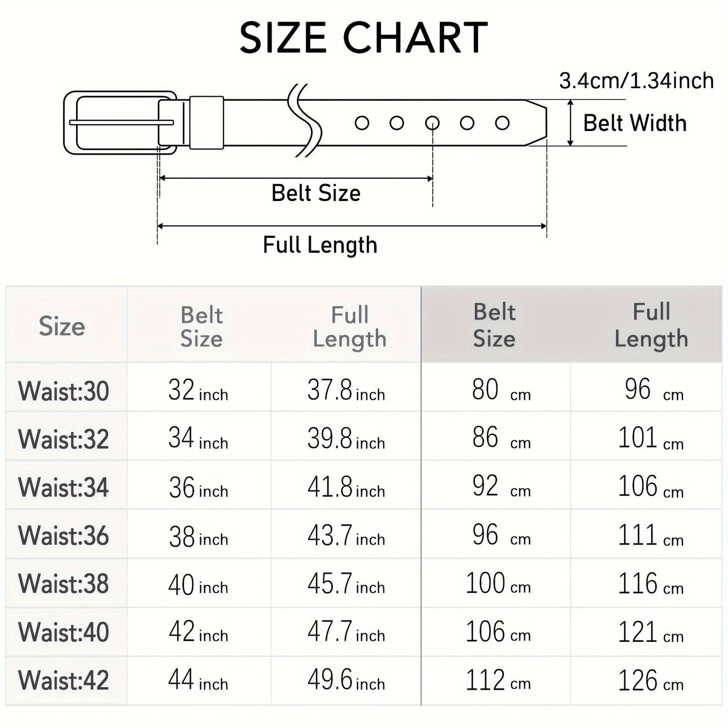 Men's Genuine Leather Cowhide Belt