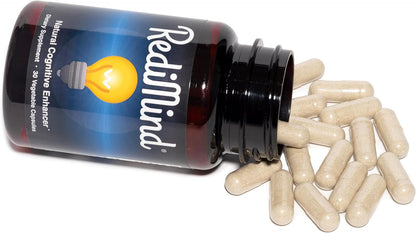 RediMind – Natural Brain Booster & Memory Support (Vegan, 30 Capsules)