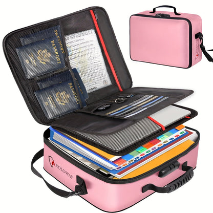 Fireproof Document Bag with Lock  Reflective Strip
