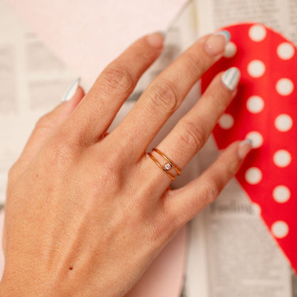 Rosie Double Band Diamond Ring