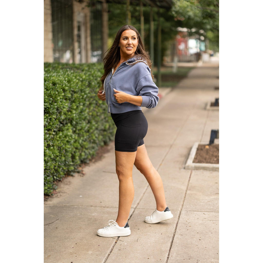 Taylor - Fold Over Biker Shorts