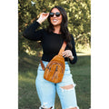 Mindy - Camel  Vintage Tassel Sling Bag
