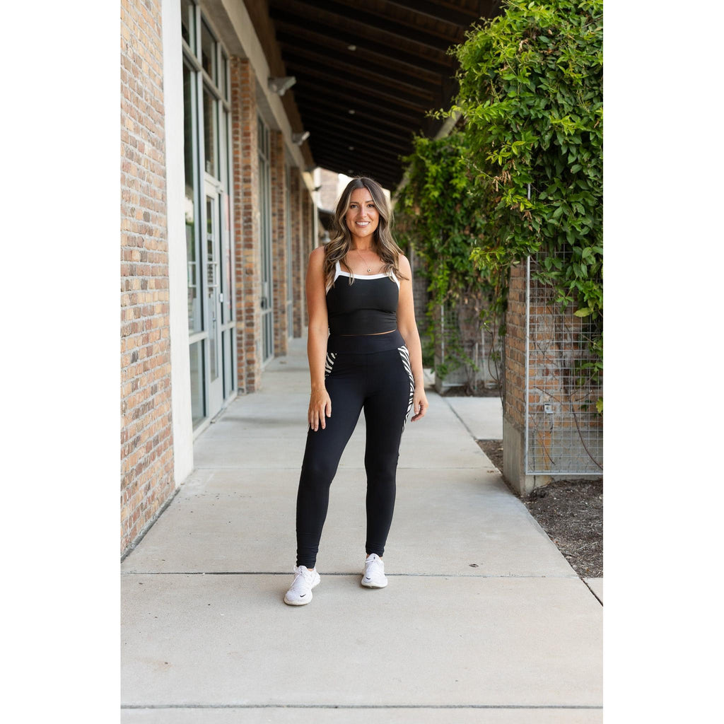 Carolina - Cow Print Panel Leggings