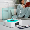 Retro-style Wireless waves  Bluetooth Speaker for Sea White Noise with Bedroom Clock & Ambience Light, A Great Gift Suited for Computer Desktop