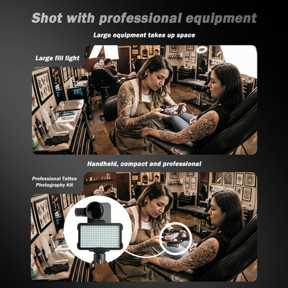 Professional Tattoo Photography Anti-2.0 Glare Kit 180 LED Beads（10W）