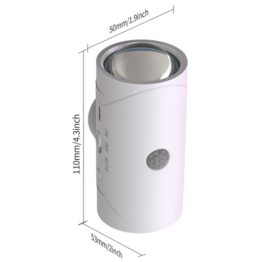 LED Wireless Wall Sconce with 7 Colors Changing, Motion Sensor Light Indoor,  Operated Wall Sconces for Bedroom Bedside Hallway Courtyard Doorway (White)