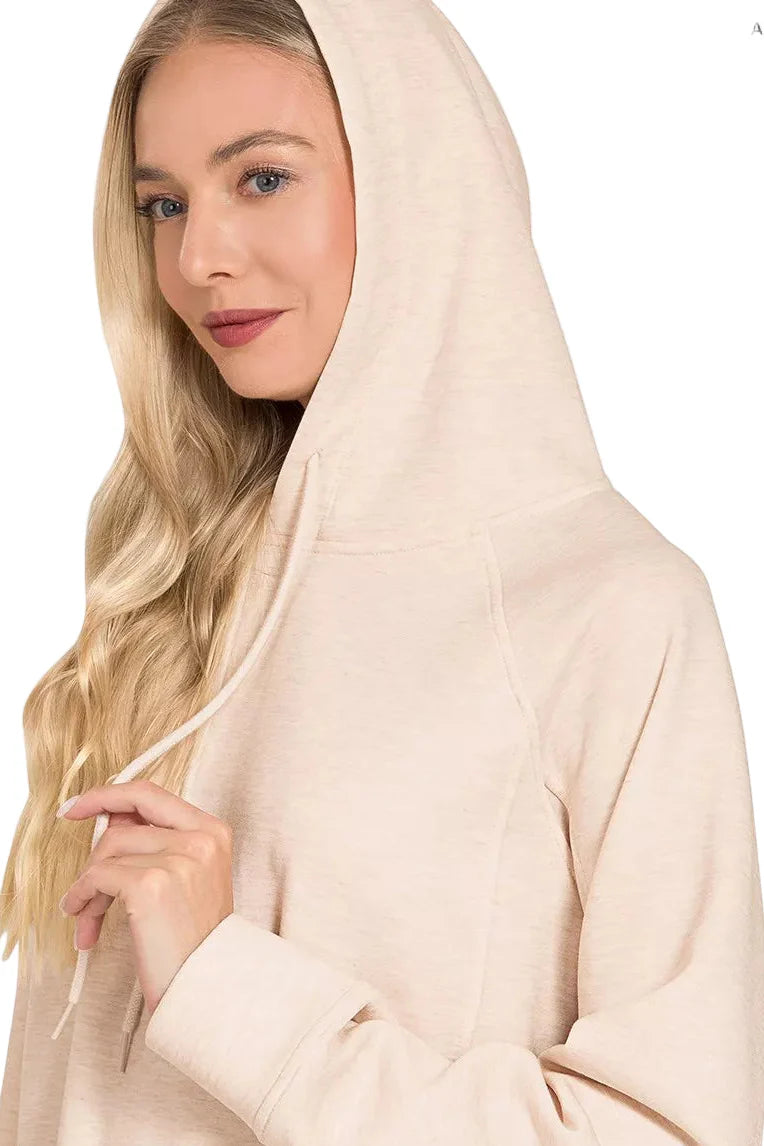 Zenana Drawstring Scuba Hoodie