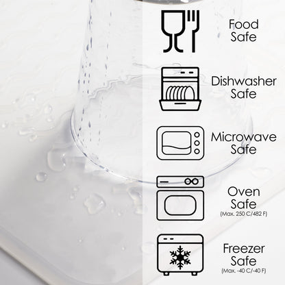 PopYum Silicone Drying Mat (12x16 in, 30x40 cm), Clear-Frosted