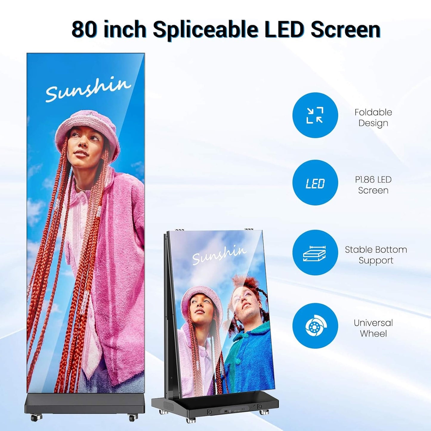 80-Inch Commercial Ultra-High Resolution LED Digital Advertising Signage Display (SAK50816)