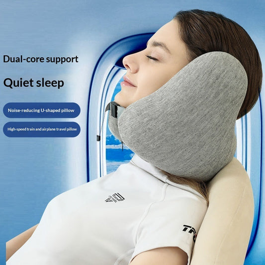 Memory Foam Travel Pillow – U-Shaped Neck Support with Noise Reduction