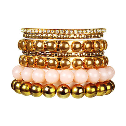 7-Piece Retro Gold Bracelet Set