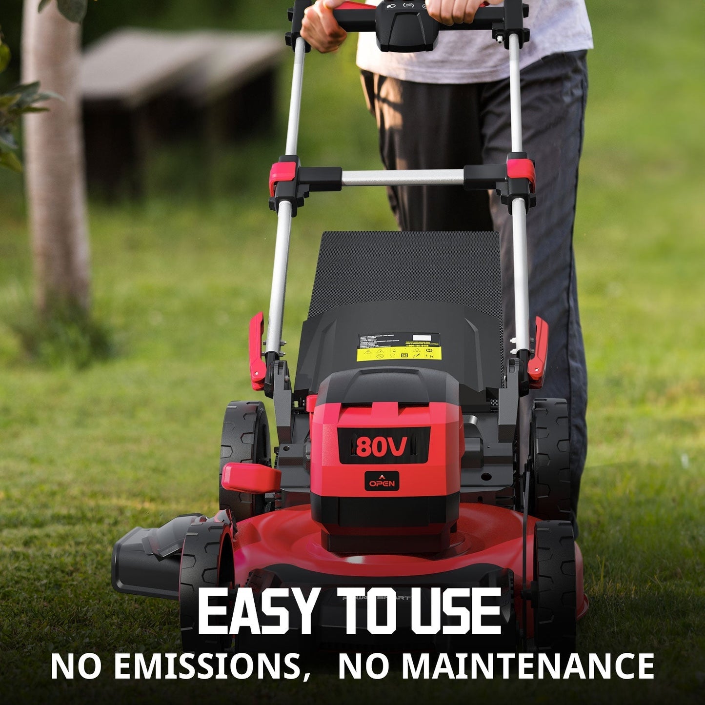 80V 21" Cordless Self-propelled Lawn Mower w/ 6Ah Battery & Charger PS76821SRB