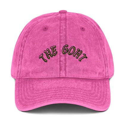 Vintage Embroidered Cap - 'The GOAT' Adjustable Hat