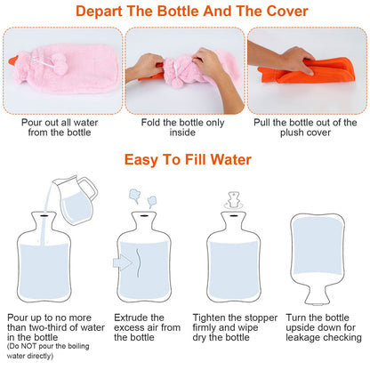 2L Hot Water Bottle w/ Plush Cover