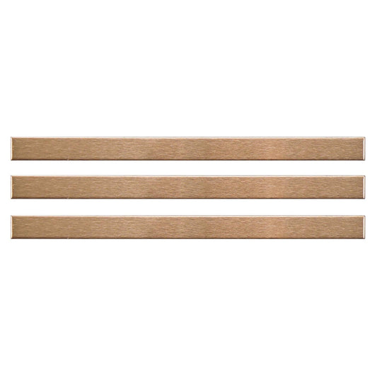 Merola Stick Copper 3/8 x 5 3/4 Inch Stainless Over Porcelain Wall Trim 3 Pcs