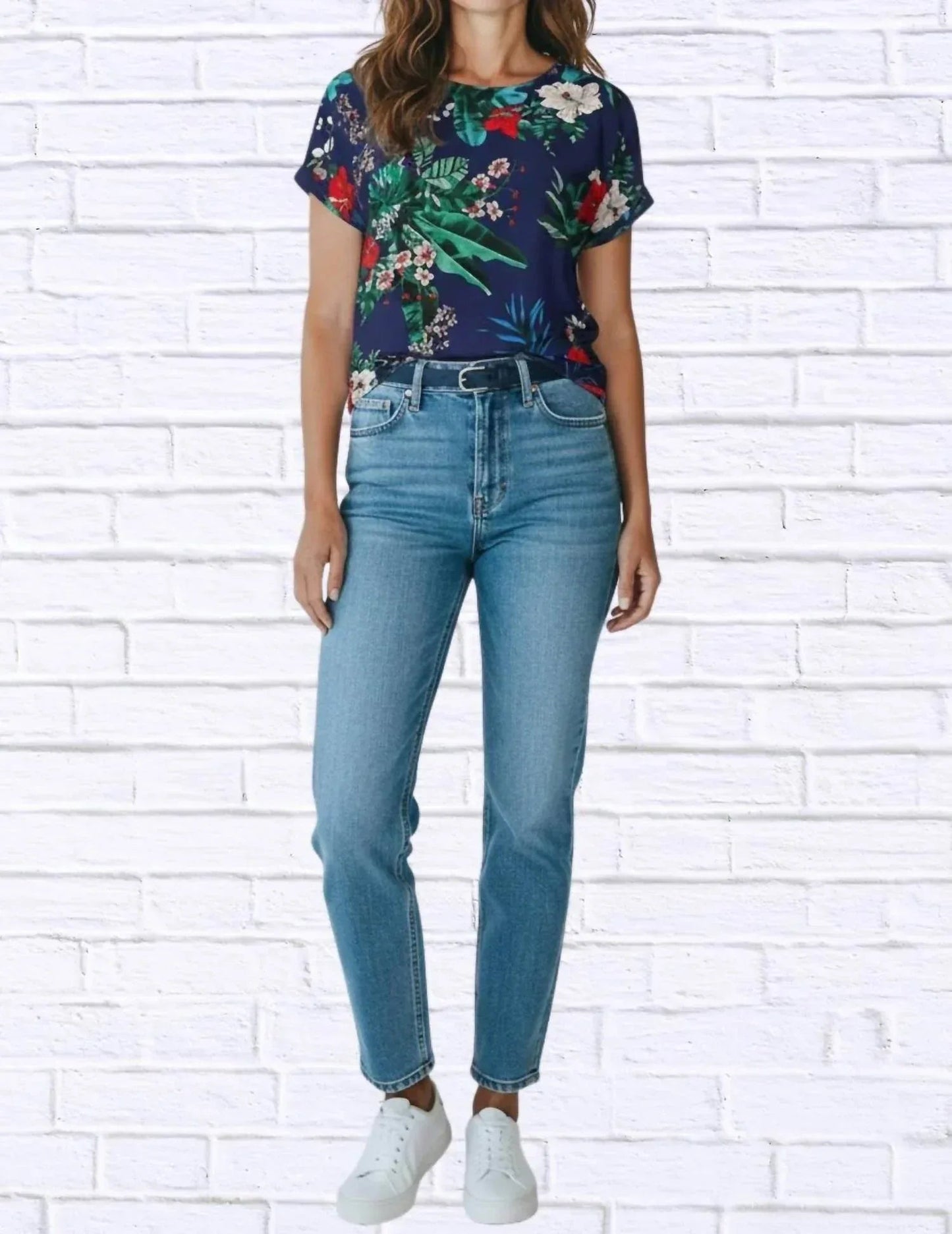 Tropical Floral Viscose Blouse