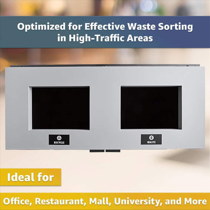 86-Gallon Heavy-Duty Commercial Steel Two-Stream Trash Can Cabinet (SAK74623)