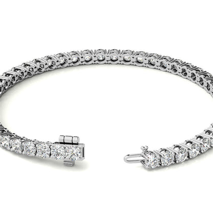 6.5 CTW Lab Grown Diamond (G/VS) Tennis Bracelet in Choice of 14k White or Yellow Gold - AGI Certified