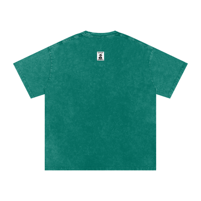 Maneater - Snow Washed Oversized Cotton T-Shirt