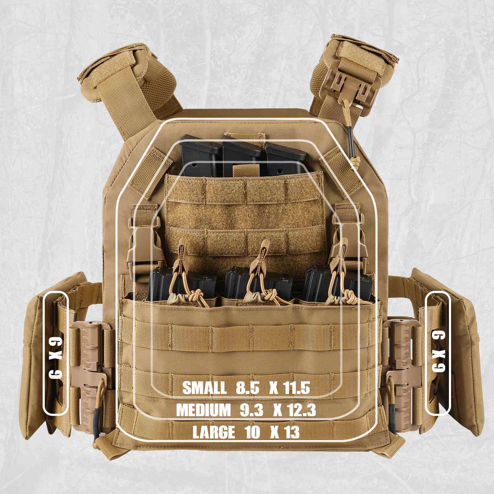 Votagoo Outdoor 1000D Nylon Tactical Combat Tactic Vest Plate Carrier