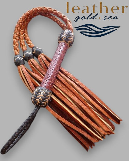 Premium Leather Flogger – Handmade & Made in USA