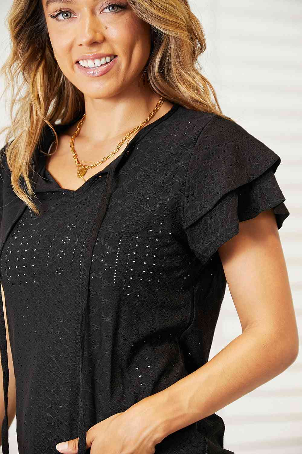 Flutter Sleeve Top- Exquisite Elegance