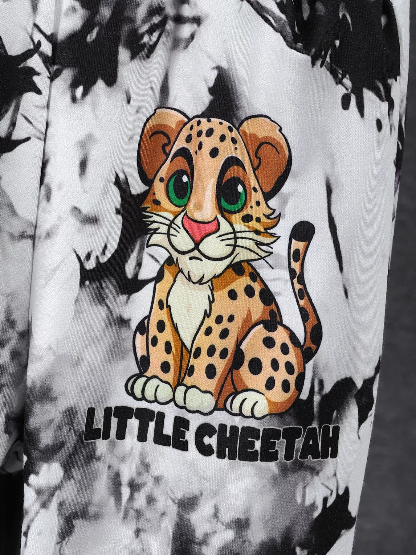 Children's Cheetah Tie-Dye Top and Pants Set