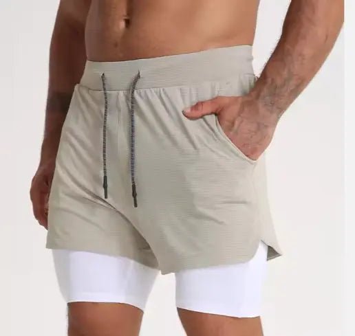 Men's Quick Dry 2-in-1 Gym Shorts with Liner