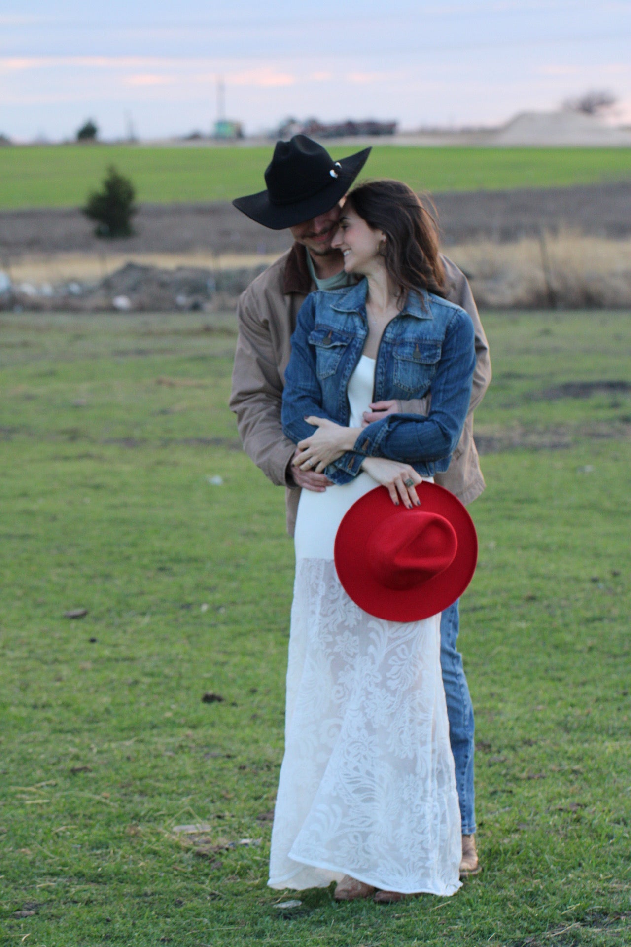 Harper Pencil Brim Hat - Cherry Red