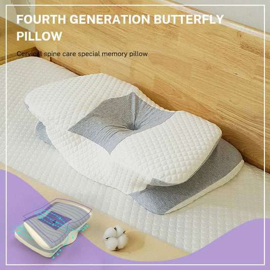 Memory Cotton Butterfly Pillow for Cervical Spine Protection