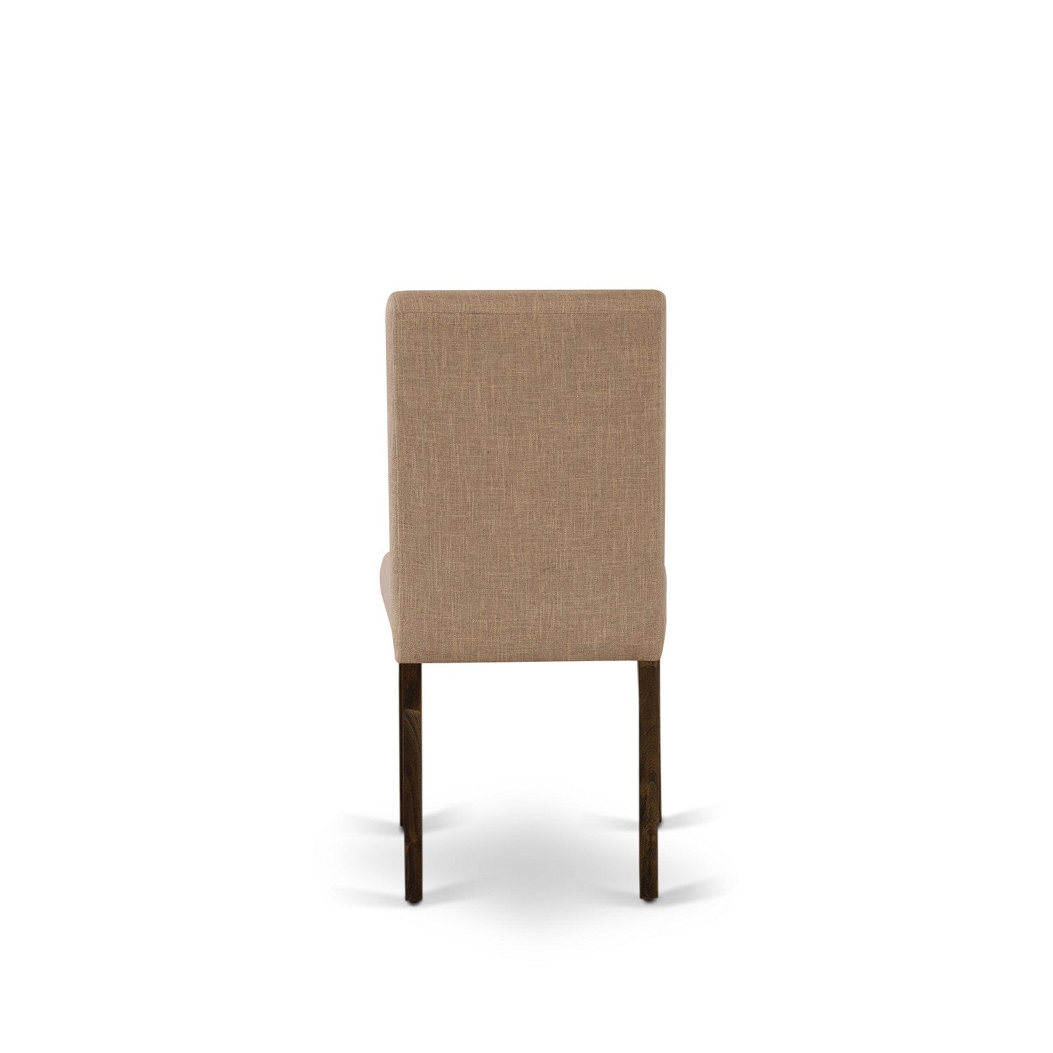 EAST WEST FURNITURE - CNAB7-77-47 - 7-Pc Dinette Room Set- 6 Dining Chairs and Rectangular Dining Table - Light Sable Linen Fabric Seat and High Chair Back (Distressed Jacobean Finish)