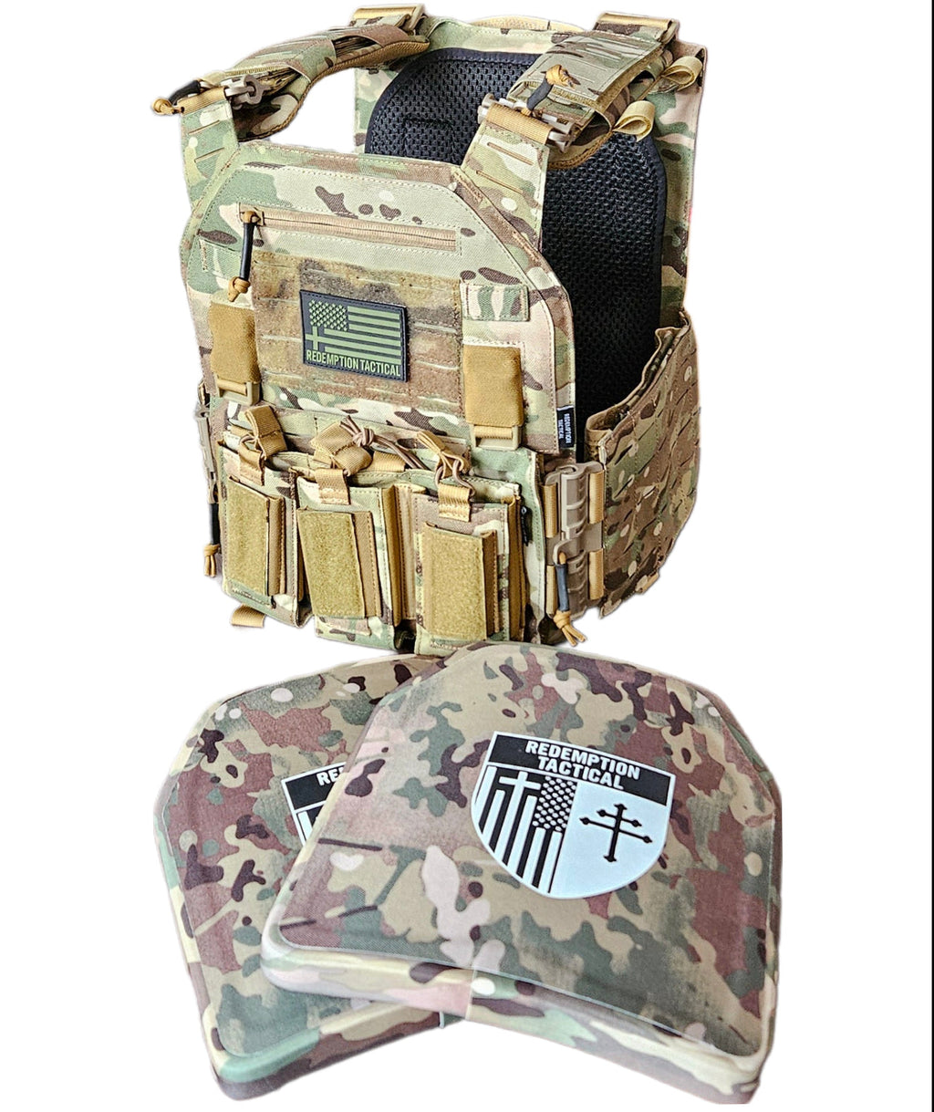 RT CRUSADER 2.0® ARMOR KIT Front/Back Plates LIGHTWEIGHT LEVEL IV  (2) 10x12 Front/Back Plates Full Kit