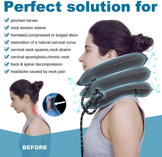 Cervical Traction Device Neck Support Pillow Adjustable Neck Stretcher