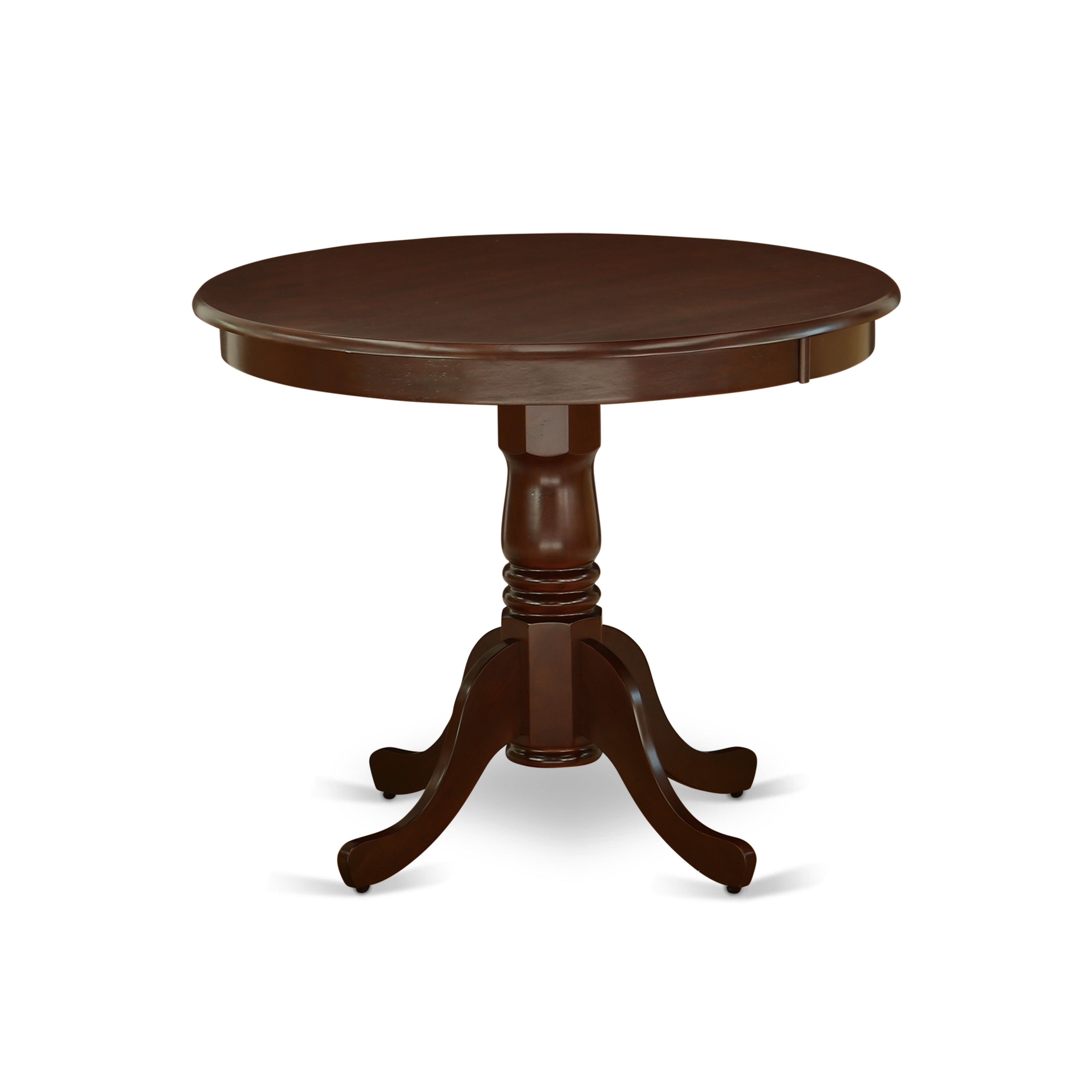 EAST WEST FURNITURE - ANVE3-MAH-47 - 3 Pc Kitchen Dining Set - 2 Light Sable Linen Fabric Parson Dining Chairs with High Back and 1 Modern Kitchen Table - Mahogany Finish